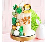 JeVenis adornos para tarta de león adornos para tarta safari adornos para tarta safari decoraciones de cumpleaños león adorno para tarta wild one decoracion de tarta safari para babyshower