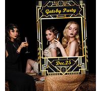 JeVenis Art Deco Party Studio Accesorios Marco de Fotos El Increíble 1920s Rugió en la Década de 1920 Selfie para Boda Retro Suministros