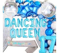 JeVenis decoracion de cumpleaños dancing queen 17 azul decoracion fiesta dancing queen 17 decoracion de cumpleaños mamma mia disco decoración disco 70s
