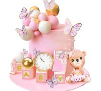 JeVenis Decoración de la Tarta de Ositos de Peluche Decoración de la Tarta de Cumpleaños de Ositos de Peluche Decoración de la Tarta de Baby Shower Decoración de la Tarta de Bebé Niña