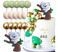 JeVenis decoracion de tarta baby shower selva koala decoración de tarta decoración de tarta animales safari decoración de tarta wild one adorno de tarta dos salvajes