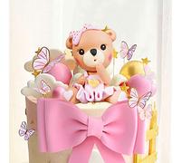 JeVenis Decoración de Tarta de Ositos de Peluche para Cumpleaños y Baby Shower de Bebé Niña