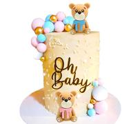 JeVenis decoracion de torta osito de peluche decoracion de torta de baby shower