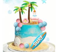 JeVenis Decoración para tartas de fiesta de playa para niñas, decoración de pastel de verano, decoración de pastel de fiesta de piscina, decoración de pastel luau, decoraciones de pastel hawaiano para