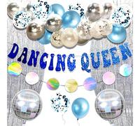 JeVenis eres la reina del baile banner decoración dancing queen bachelorette party decoraciones mamma mia disco party decors 70s disco decoración
