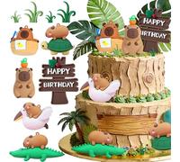 JeVenis figuritas capibara decoracion pastel cumpleanos infantil fiesta verano feliz