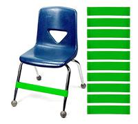 JeVenis Juego de 10 bandas elásticas de látex natural para el pie, para silla, para entrenamiento, autismo, necesidades sensoriales, bandas elásticas para pies, para sillas, por rehabilitación o