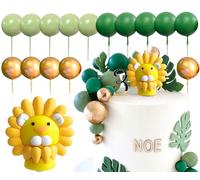 JeVenis león para tarta decoraciones de cumpleaños león decoracion de pastel safari adornos para tarta safari adorno para tarta wild one adorno de tarta para babyshower