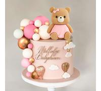 JeVenis lindo oso teddy decoración de pastel oso teddy decoración de baby shower decoración de pastel de cumpleaños oso teddy decoración de pastel de baby shower