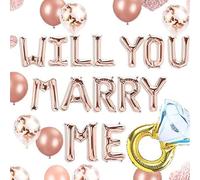 JeVenis oro rosa ¿quieres casarte conmigo globos cásate conmigo globos ideas de matrimonio propuesta de boda decoraciones decoración