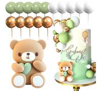 JeVenis oso verde decoracion tarta decoración de tarta babyshower oso decoración de tarta osos babyshower decoración de tarta de cumpleaños