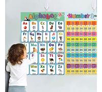 JeVenis Póster Educativo Preescolar ABC Alfabeto Póster para Niños Pequeños y Niños Guardería Casa Escuela Kindergarten Aula