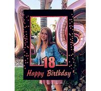 JeVenis rose gold 18a fiesta de cumpleaños photo booth props marco de fotos