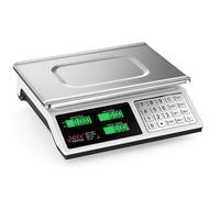 JEVX Basculas Comerciales - Balanza Digital Profesional - Bascula Digital Comercial - Bascula industrial - Balança - Balanza Comercial - ALTA PRECISION DE 1g, con Cable y Batería