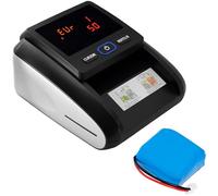 JEVX Detector Billetes Falsos 2026 con batería y Contador de Billetes - Maquina Detector de Billetes Falsos, 9 SISTEMAS DE SEGURIDAD, Comprobador Billete Euro y Dolar