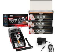 JeVx Máquina Entubar Eléctrica y Liar Tabaco Automática + 600 Tubos OCB, Máquina para Hacer Cigarros y Liadora de Cigarrillos, Máquina de Hacer Tabaco, Máquina de Liar Cigarrillos y Entubar Tabaco