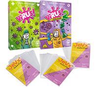 JEVX Pack Juego de Cartas Virus 1 + Expansion Virus 2 Evolution - Tranjis Games + 120 Fundas Protectoras Baraja Version Española Juego de Mesa Niños y Adultos, Baraja Multicolor