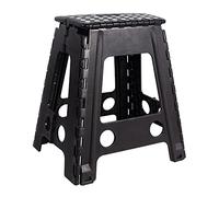 JEVX Taburete Plegable Cocina 45cm, Taburete Baño, Banco Plegable Alto, Taburetes Plegables Altos, Banqueta Baño, Escalera Cocina Pequeña, Escalon Portatil XXL Negro