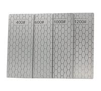 Jewboer Juego de 4 piedras de afilar de diamante, placa de pulido de diamante grueso/mediano/fino, grano 400/600/1000/1200