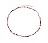 Jewboo Delicado collar de cuentas facetadas de 3 a 4 mm, gargantilla de cristales bohemios simples para mujeres y hombres, regalos de joyería de moda, 15 inches (adjustable up to 17 inches), Gema