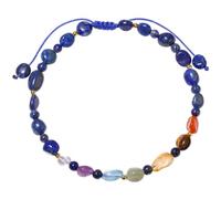 Jewboo Tobillera con piedras y cristales de 7 chakras, piedras irregulares, pulseras de tobillo con cuentas para mujer, energía espiritual, meditación, yoga, joyería curativa, regalos para mamá, 10
