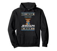 Jewdolph - Suéter Feo de Hanukkah con Cuernos de Reno Sudadera con Capucha