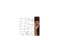 JeweBella 20 Pares Piercing Helix Acero Quirurgico Set Pendientes Mujer Dorados Plata Hipoalergenicos Piercing Conch Trago Daith Cartílago Pendientes Pequeños Mujer