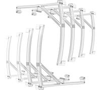 Jewecutger Valance - Soportes verticales de plástico para persianas verticales de 3.5 pulgadas, transparentes para piezas de persianas, componentes de accesorios
