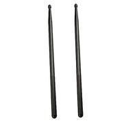 JEWEDECO 1 Par Baquetas Largas Batería Eléctrica Instrumento Batería y Bajo Tambor De Mano Kit De Pads De Práctica De Batería Tambor De Lengua Palos De Nogal Batería Electrónica Black Nylon