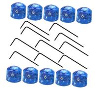 JEWEDECO 10 Uds Botones De Guitarra De Plástico Azul 10 Piezas Secador Gd84 De Control De Volumen De Guitarra Bajo Perillas De Guitarra Eléctrica Reemplazo De Guitarras Eléctricas