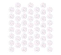 JEWEDECO 100 Fundas Antipolvo para Micrófonos No Tejidas, Ultrafinas Tipo U, Color Blanco con Puntos Rojos, Paquete de 50 Pares (100 Unidades), Accesorio Profesional para Karaoke Ktv