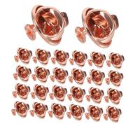 JEWEDECO 100 Juegos de Aguja de Cobre Rosa Dorado, Pasadores Metálicos para Insignias, Alfileres de Corbata y Sombrero, Respaldo Seguro para Manualidades y Accesorios de Moda