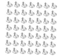 JEWEDECO 100 piezas Bases para Broches Redondas de Accesorios DIY para Hacer Joyería Bandejas de Plata Resistentes y Duraderas para Broches Personalizados