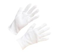JEWEDECO 12 Pares Guantes de Algodón, Guantes de Trabajo Blancos, Protección de Manos y Fácil Limpieza, para Joyas, Monedas y Fotos, Uso en Limpieza y Trabajos Manuales