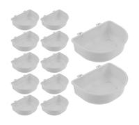 JEWEDECO 15 Cuencos Colgantes para Jaula Gris, Tazones para Comida y Agua de Mascotas, Aptos para Cachorros y Gatos, Material Fácil de Limpiar, Suministro Portátil para Viaje