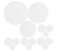 JEWEDECO 15 Hojas de Malla Plástica para Manualidades de Costura, Redondas de 77mm, 115mm y 147mm, Sábanas de Acolchado para Bricolaje y Crochet, Ideales para Bordado y Proyectos Creativos