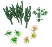 JEWEDECO 18 Piezas de Modelo de Cactus en Miniatura para Paisajes de Tren, Material Plástico para Bricolaje, Diseño Realista para Escena de Modelo y Decoración