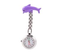 JEWEDECO 1pieza Reloj De Bolsillo para Médicos Diseño De Delfín Creativo y Luminoso Movimiento De Clip para Enfermeras y Personal Médico para Uso Hospitales y Uniformes