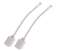 JEWEDECO 2 piezas Adaptador para Teléfono Conversor Compacto y Ligero de Conexión Estable Compatible con Línea Analógica y Cable de Paquete de Unidades