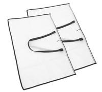 JEWEDECO 2 Piezas Bolsa de Archivo Transparente con Cremallera y Gran Capacidad para Materiales de Pintura y Dibujo Organizador Portátil Resistente para Documentos y Obras de Arte para