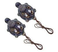 JEWEDECO 2 Piezas Ocarina de Cerámica de Tortuga de 6 Agujeros para Principiantes, Fácil de Tocar y Versátil, Adecuado para Viajes Musicales y Actividades al Aire Libre
