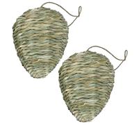 JEWEDECO 2 señuelos Artificiales de Colmena para y avispones, diseño Tejido a Crochet, Resistentes al Clima, Colgante para jardín, Patio y casa