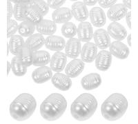 JEWEDECO 200 piezas Cuentas Sueltas de Perlas Falsas Irregulares Abs con Recto Accesorio para Hacer Pulseras y Collares DIY Material para Manualidades y Decoración de Joyería