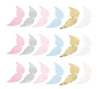 JEWEDECO 24 Piezas Parches Bordados Forma de Alas para Coser Decoraciones de Tela para Ropa Jeans y Mochilas Parches Bordados para Manualidades DIY