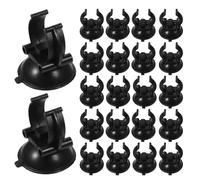 JEWEDECO 28 Piezas Ventosas Calidad de en Negro Clip Calentador Acuario Abs para Agarre Estable y Fiable para Tubo de Agua Tanque de