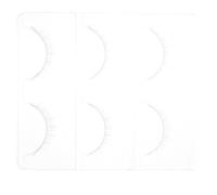 JEWEDECO 3 Pares de Extensiones de Pestañas Suaves y Cómodas para Maquillaje Diario White de Diseño Natural y Diversas Ocasiones