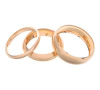 JEWEDECO 3 piezas Pulseras Anchas de Hierro Dorado Diseño Minimalista y Robusto Brazaletes Apilables para Mujeres y Chicas Accesorios Versátiles y Elegantes para Ocasión