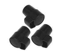 JEWEDECO 3 Tapones para Saxofón Alto de Abs en Color Negro, Protección para Llaves de Cuello Doblado y Reducción de Resonancia, Accesorios para Saxofón en Pack de 3 Piezas