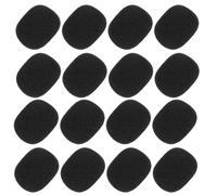 JEWEDECO 30 Piezas de Cubiertas de Espuma para Micrófono Mini, Pantalla Antiviento para Micrófonos de Solapa y Auriculares, Espuma Negra 28x23x8 Mm, Accesorio Portátil para Grabación