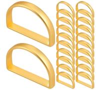 JEWEDECO 30 Unidades Anillos para Servilletas en D Dorados de Aleación de Zinc